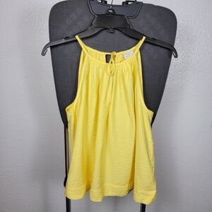 A New Day Women's Bright Yellow Halter Top Size S